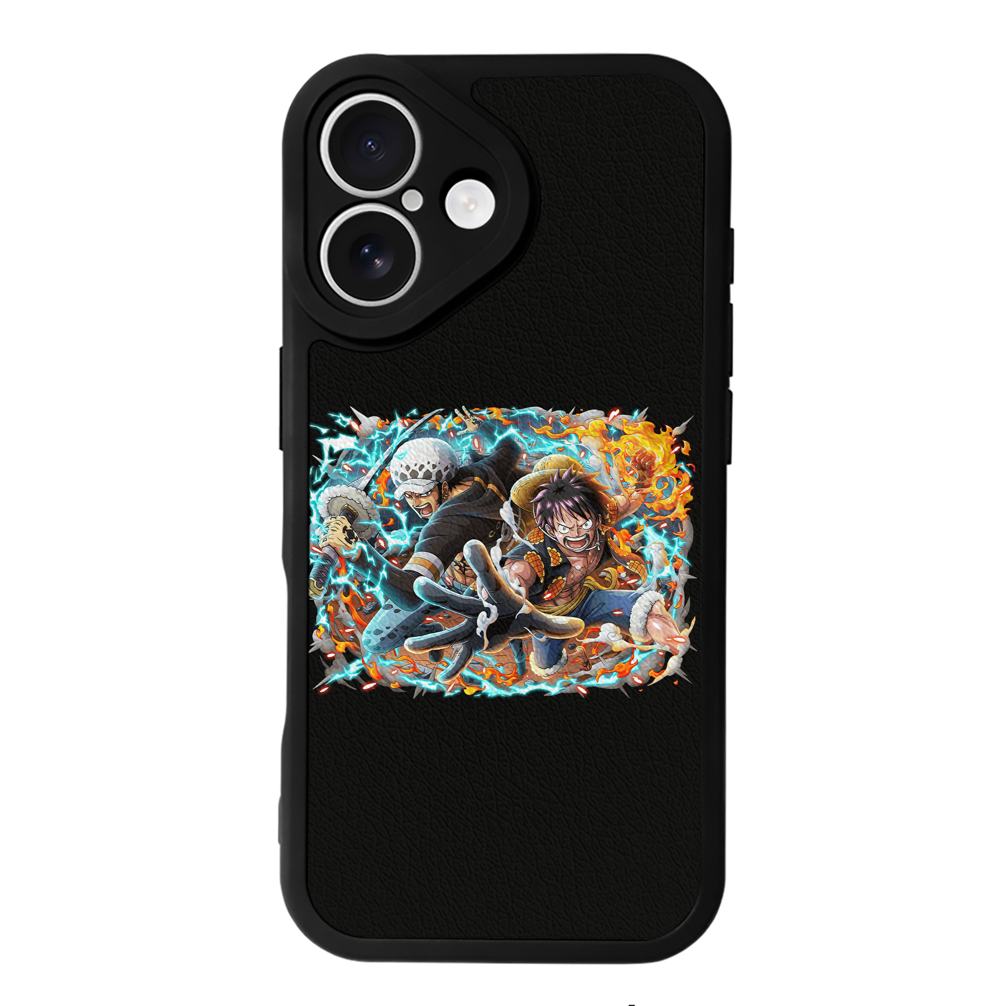 （画像用） ワンピース モンキー・D・ルフィ ONE PIECE Monkey D. Luffy 【iPhone 16シリーズ対応】シリコンスマホケース（レザー調） 材質：シリコン